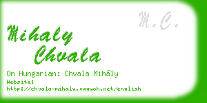 mihaly chvala business card